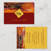 モノグラムの多色刷りの名刺 名刺 (正面/裏面)