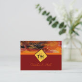 モノグラムの多色刷りの名刺 名刺 (スタンド正面)