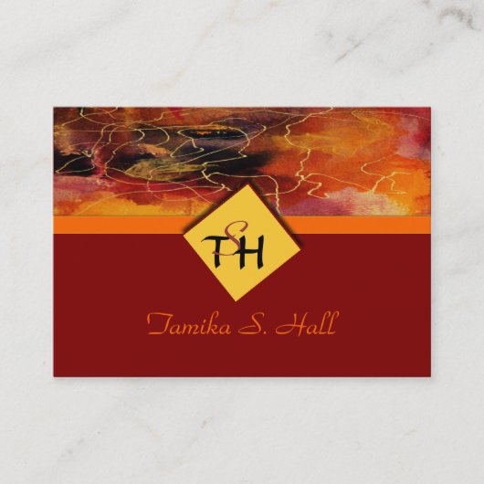 モノグラムの多色刷りの名刺 名刺 (正面)