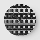 モノグラムの大文字Hは、背景色を選びます ラウンド壁時計 (正面)