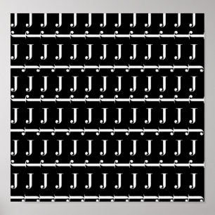モノグラムの大文字Jは、背景色を選びます ポスター