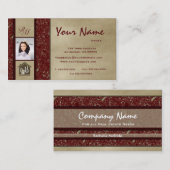 モノグラムの大理石の不動産の写真の名刺6 名刺 (正面/裏面)