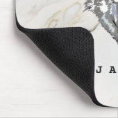 モノグラムの大理石及び狼 マウスパッド (コーナー)