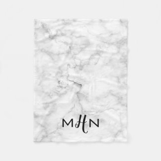 モノグラムの大理石毛布 フリースブランケット