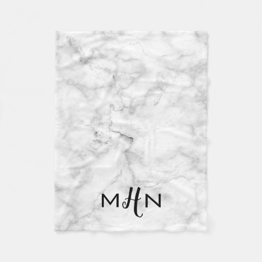 モノグラムの大理石毛布 フリースブランケット (正面)