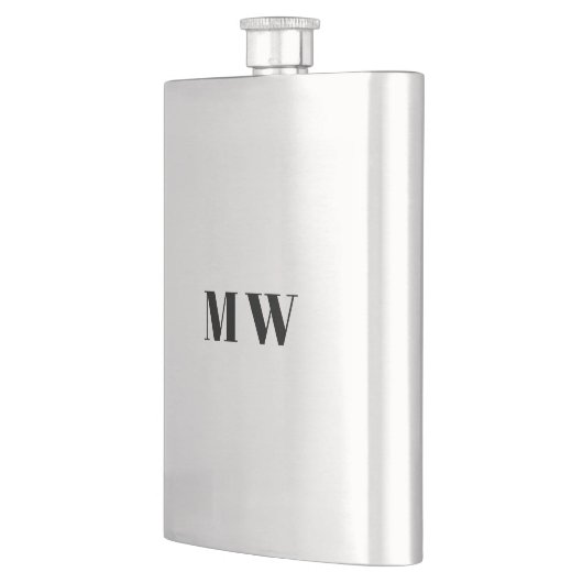 モノグラムの対カスタムイニシャル結婚式の引き出物 フラスク (左)
