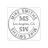 モノグラムの封筒スタイリッシュ。 ラバースタンプ (インプリント)