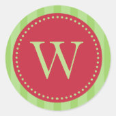 モノグラムの封筒用シール/ギフトラベル ラウンドシール (正面)