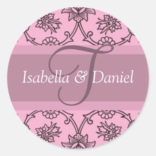 モノグラムの封筒用シールT ラウンドシール (正面)