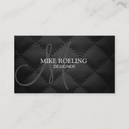 モノグラムの専門のエレガントでモダンな革 名刺