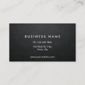 モノグラムの専門のエレガントでモダンな黒 名刺 (裏面)