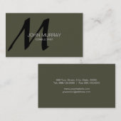 モノグラムの専門の名刺 名刺 (正面/裏面)