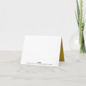 モノグラムの帽子パターン卒業生は感謝していしています: 金ゴールド サンキューカード (裏面)