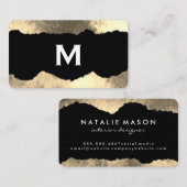 モノグラムの引き裂かれたグラマーグランジ 名刺 (正面/裏面)