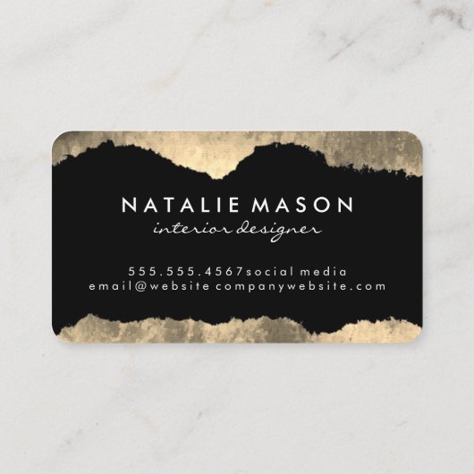 モノグラムの引き裂かれたグラマーグランジ 名刺 (裏面)