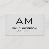 モノグラムの微妙なパターン 名刺 (正面)