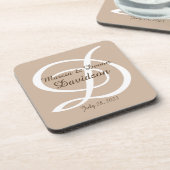 モノグラムの懸命プラスチックのコースター コースター (左側)