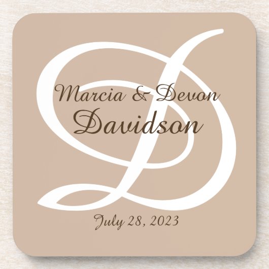 モノグラムの懸命プラスチックのコースター コースター (正面)