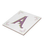 モノグラムの手紙Aのエレガントなヴィンテージのスタイル タイル (側面)