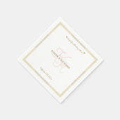 モノグラムの披露宴 スタンダードカクテルナプキン (角)