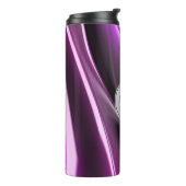モノグラムの抽象芸術パープル3Dアート タンブラー (回転左)