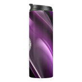 モノグラムの抽象芸術パープル3Dアート タンブラー (回転右)