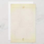 モノグラムの文房具のヴィンテージの硫酸紙のスタイル 便箋 (正面/裏面)