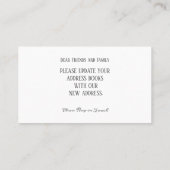 モノグラムの新しい住所 |お知らせ 名刺 (裏面)