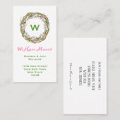 モノグラムの新しい住所 |お知らせ 名刺 (正面/裏面)