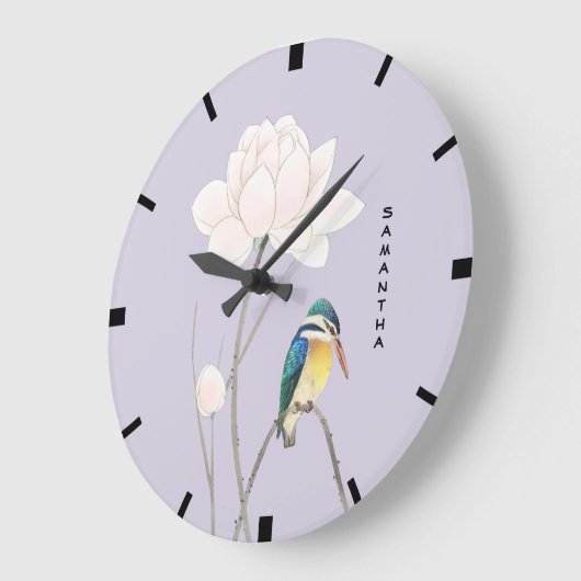 モノグラムの日本のなヴィンテージのカワセミの柱時計 ラージ壁時計 (傾斜)