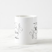 モノグラムの旦那様と奥様 コーヒーマグカップ (中央)