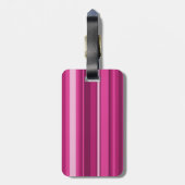 モノグラムの明るい赤紫色は縞で飾ります ラゲッジタグ (裏面縦)