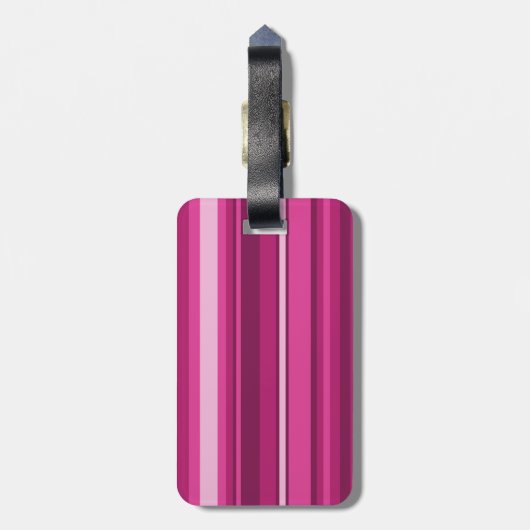 モノグラムの明るい赤紫色は縞で飾ります ラゲッジタグ (裏面縦)