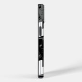 モノグラムの曲ピアノ鍵と音符 Case-Mate iPhoneケース (裏面 / 右)