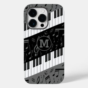 モノグラムの曲ピアノ鍵と音符 Case-Mate iPhone 14 PROケース