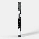 モノグラムの曲ピアノ鍵と音符 Case-Mate iPhoneケース (裏面 / 右)
