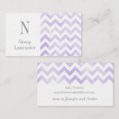 モノグラムの最初のシェブロンのお母さんカード コーリングカード (正面/裏面)