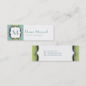 モノグラムの最初のレトロの細いカード スキニー名刺 (正面/裏面)