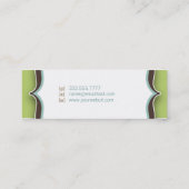 モノグラムの最初のレトロの細いカード スキニー名刺 (裏面)