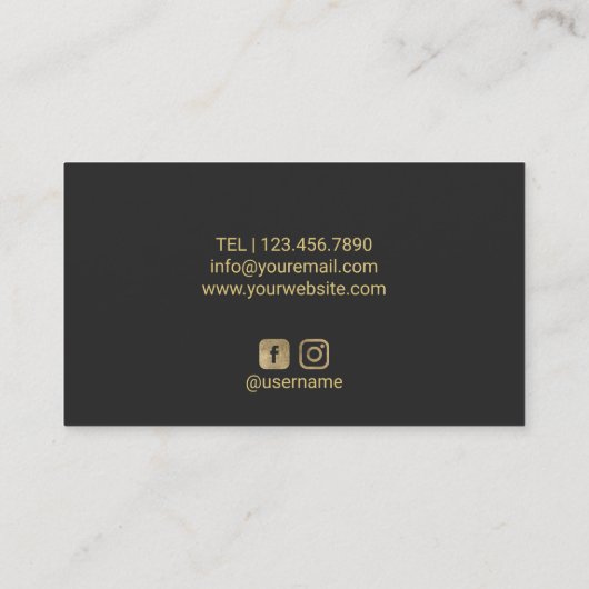 モノグラムの最初のヴィンテージの金ゴールドのターコイズ及びティール(緑がかった色) 名刺 (裏面)