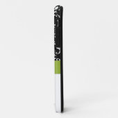 モノグラムの最初の緑の黒いダマスク織のiPhone 5の箱 Case-Mate iPhoneケース (裏面/左)