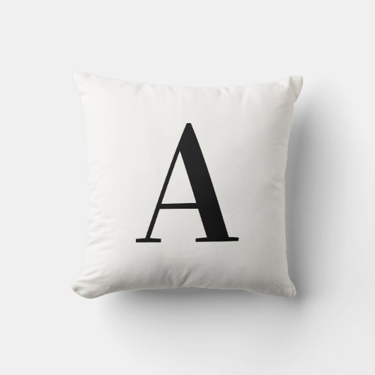 モノグラムの枕手紙"A " クッション (正面)