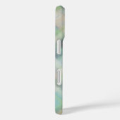 モノグラムの格子柄パステルグリーン灰色の黄色ティール(緑がかった色) Case-Mate iPhoneケース (裏面 / 右)