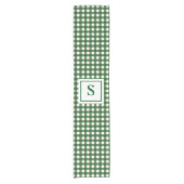 モノグラムの格子模様のギンガム ショートテーブルランナー (正面)