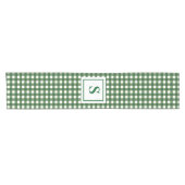 モノグラムの格子模様のギンガム ショートテーブルランナー (横)