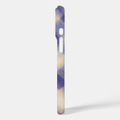 モノグラムの格子模様のネイビーブルークリーム手書き Case-Mate iPhoneケース (裏面 / 左)