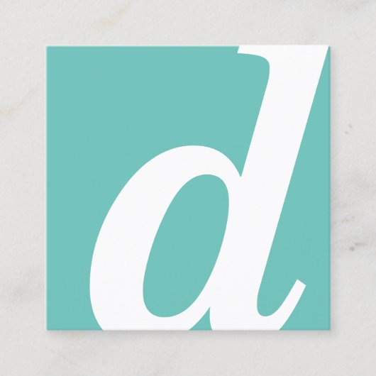 モノグラムの正方形 スクエア名刺 (正面)