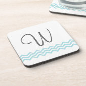 モノグラムの水のシェブロンのコースター コースター (左側)