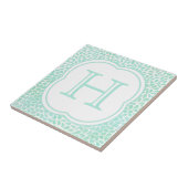 モノグラムの水の青い水彩画はセラミックタイルを落とします タイル (側面)