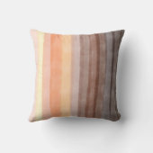 モノグラムの水彩ストライプ オレンジ ブラウン イエロー クッション (裏面)